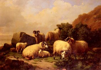尤金 約瑟夫 維保蓋文 Sheep Grazing By The Coast 尤金 約瑟夫 維保蓋文 Sheep Grazing By The Coast